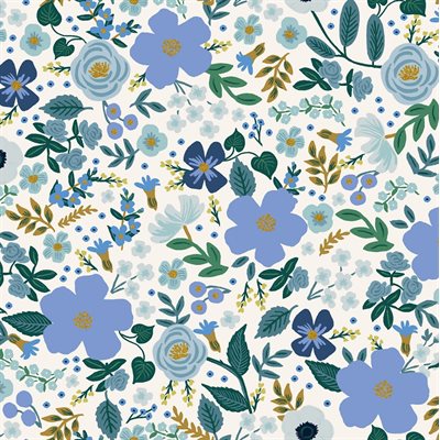 Rifle Paper Company Garden Party - Wild Rose in Blue Metallic