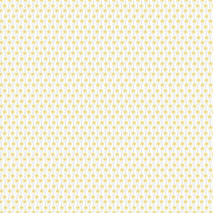 Camelot Fabrics - Meadow Haze by VIcky Yorke - Daisies in Yellow