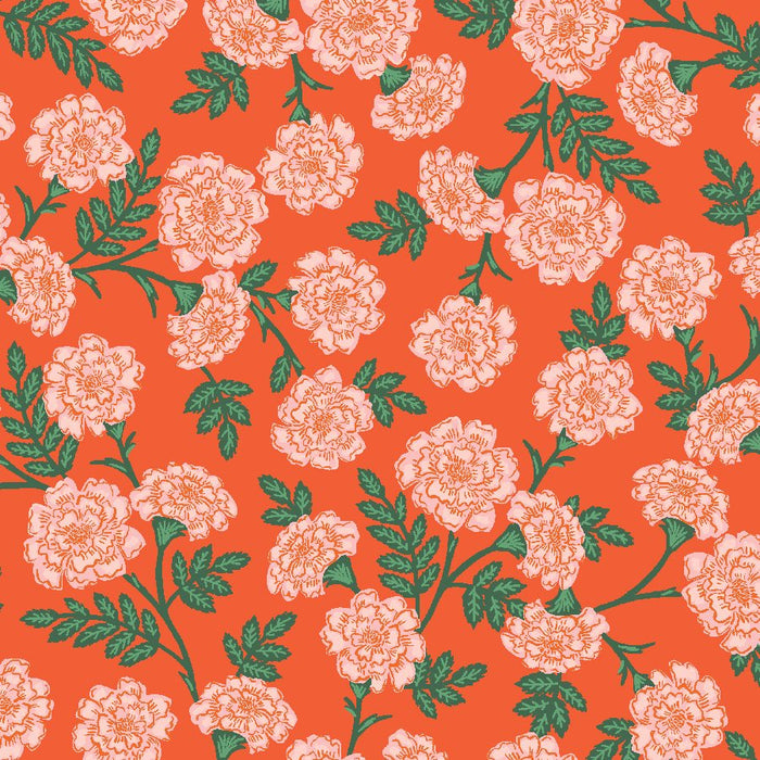Bramble by Rifle Paper Company - Dianthus in Red — Fabric Spark