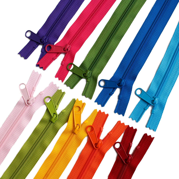 Colourful Zippers - Single colour, large tab 30cm - Choose your colour
