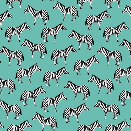 Little Explorers - Zebras in Aqua