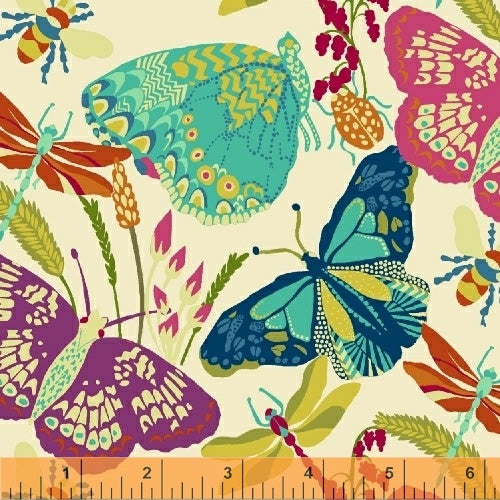 Butterfly Dance by Sally Kelly - Butterfly Dance in Cream