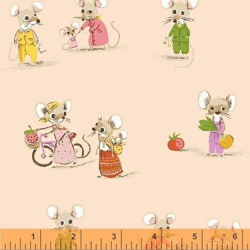Trixie by Heather Ross - Country Mouse City Mouse in Blush