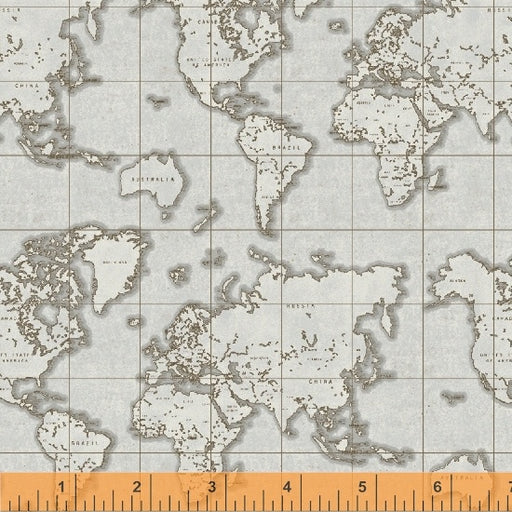 Whistler Studios Seven Seas - world Map in Grey