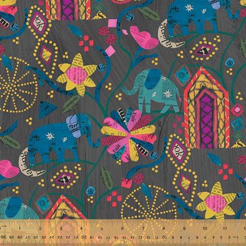 Carrie Bloomston Wish - Midnight Garden of Dreams with Metallic