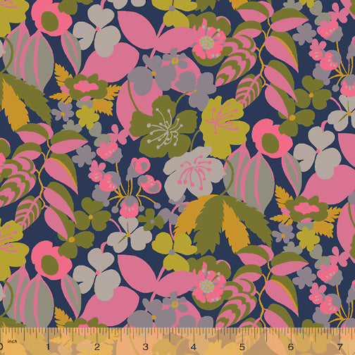 Solstice by Sally Kelly for Windham Fabrics - Camelia in Cotton Canvas