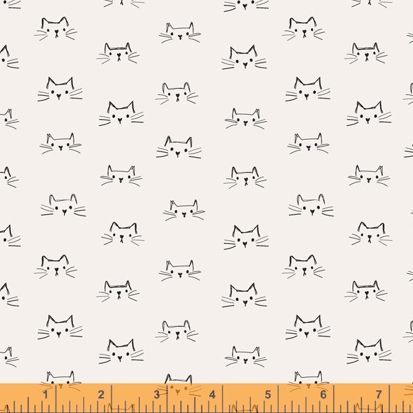 Mod Cat by Whistler Studios - Cat Faces in Ivory