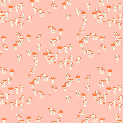 Heather Ross Far Far Away 3 - Mushrooms in Pink