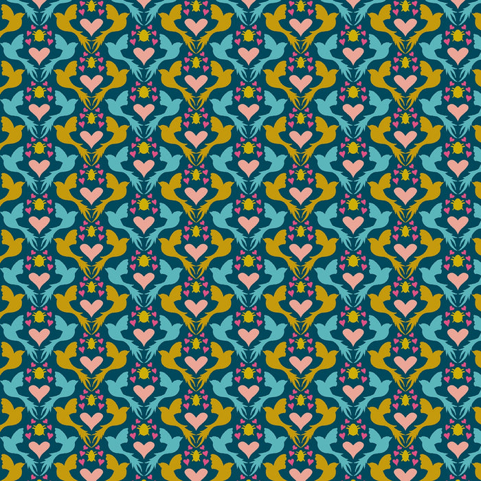 Eden by Sally Kelly for Windham Fabrics - Dovelove in Blue
