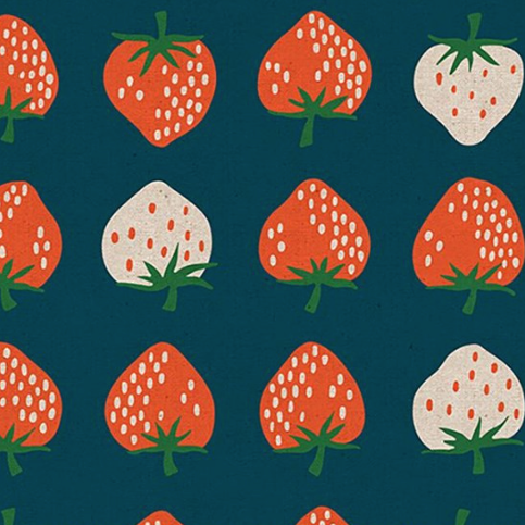 Ruby Star Society - Kim Kight Strawberries & Friends - Strawberry in Blue Raspberry CANVAS