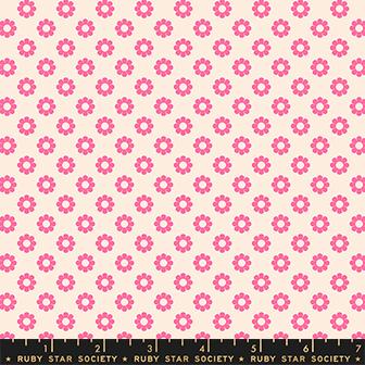 Ruby Star Society - Alexia Abegg - Honey - Flower Polka Dot in Neon Pink