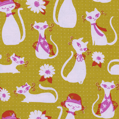 Beauty Shop by Sarah Watts and Melody Miller - Fancy Cats in Yellow