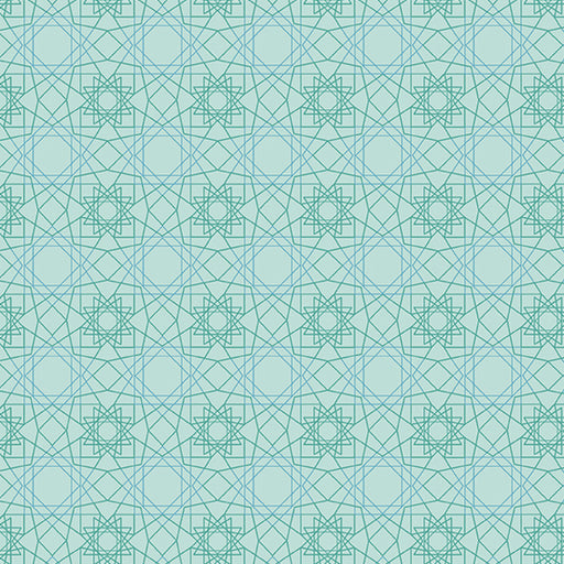 Astrologika by Eye Candy Quilts - Rattan in Aquamarine