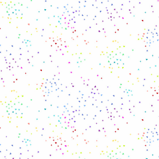 Andover Rainbow Sprinkles - Rainbow Heart Stars