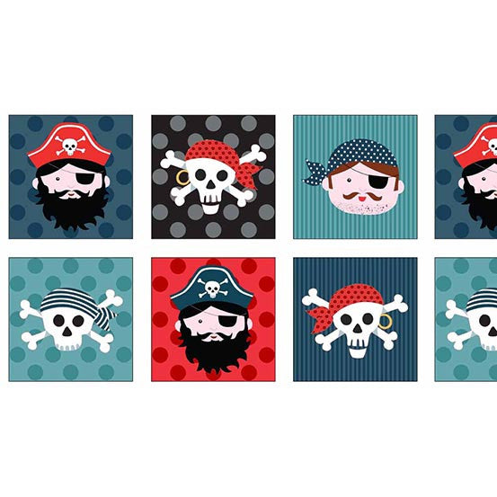 Makower Pirates - Pirate Faces