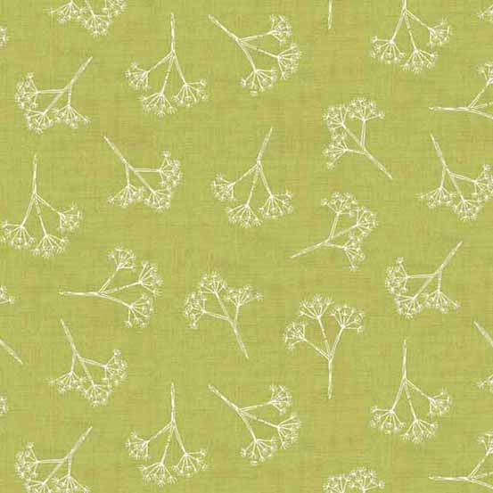 Makower Heartwood Cow Parsley - Green