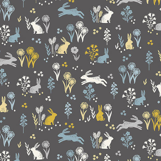 Grove by Makower - Rabbits in Grey