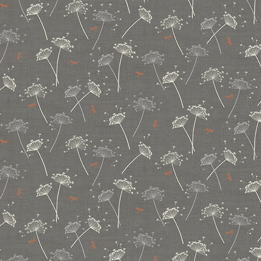 Makower Hedgegrow - Cowslip in Grey