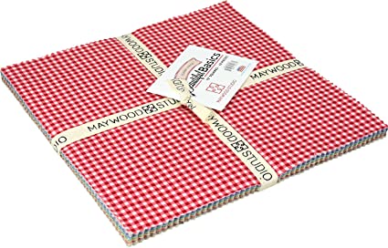 Maywood Classic Check - 10" square Charm Pack 42 pieces (layer cake)