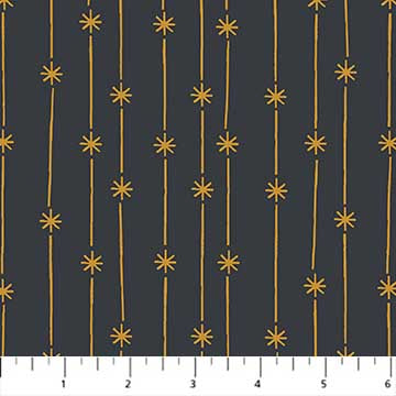 Figo Celestial by Yelena Bryksenkova - Stars in Stripes in Graphite with Gold Metallic