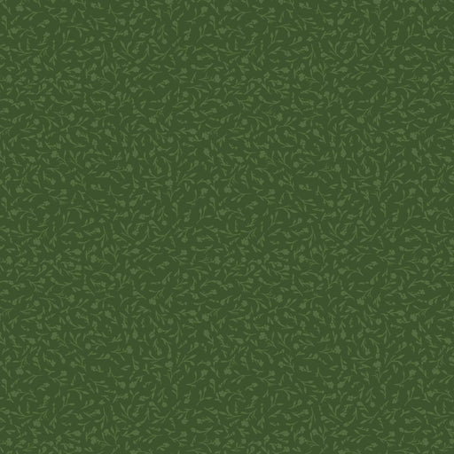 Wildflower cotton/linen - Flower Clipping in Dark Green