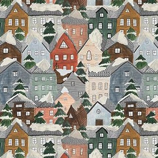 Winter Frost by Sara Boccaccini Meadows - Houses in Grey