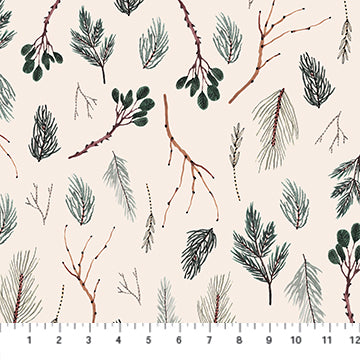 Winter Frost by Sara Boccaccini Meadows - Twigs in Beige