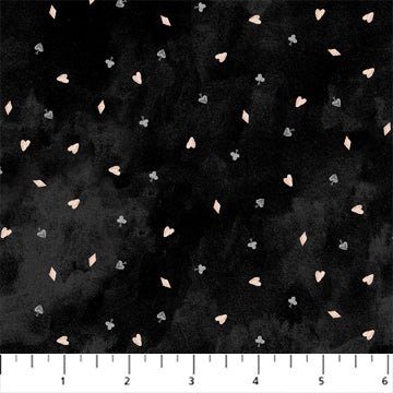 Figo Fabrics Memories by Cecile Metzger - Card Symbols in Black