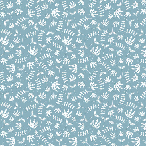 Karen Lewis Hand Stitched for Figo - Plants in Blue