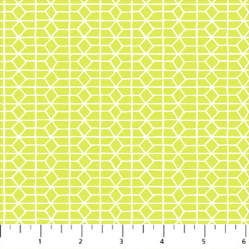 Karen Lewis Hand Stitched for Figo - Hexies in Chartreuse