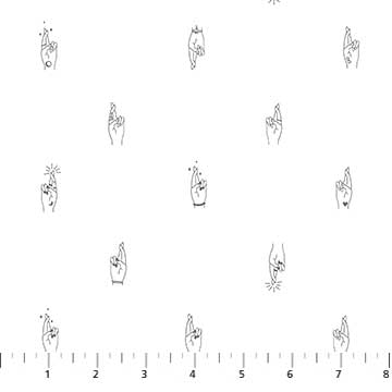 Figo Lucky Charms Basics - Fingers Crossed in White