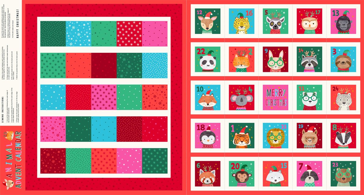 Merry Menagerie by Dashwood by Kate McFarlane -  Advent Panel