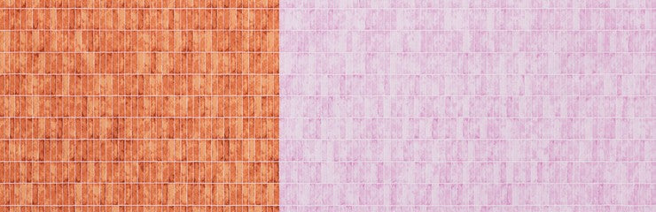 Carolyn Friedlander - Jetty - Tiles Single Border in Nectarine