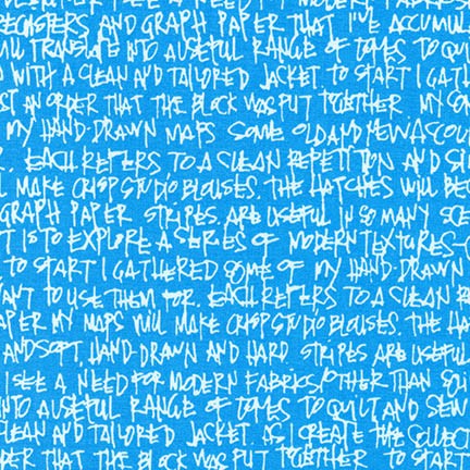 Carolyn Friedlander Widescreen  - Text In Paris Blue