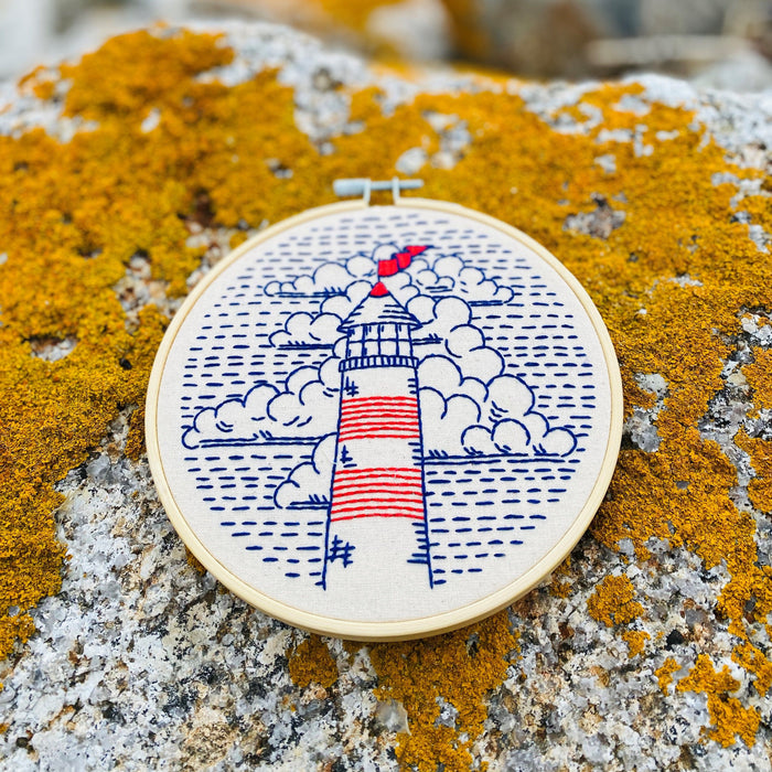 Hook Line & Tinker Embroidery Kit - Lighthouse