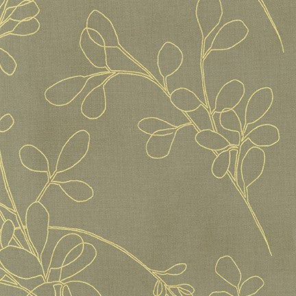 Spring Shimmer - Floral Outline in Linen