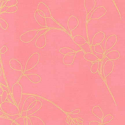Spring Shimmer - Floral outline in Blush