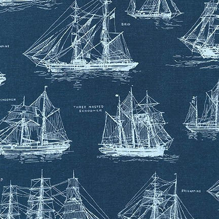Down By The Sea - Three Masted Ships Navy