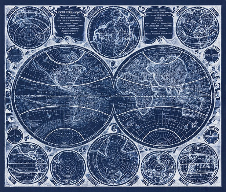 Vintage Blueprints - World Map in Blueprint Panel