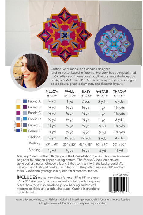 Ships and Violins Quilt Pattern - Nesting Phoenix