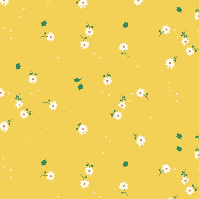 Birch Fabric Whistle Poplin - Sunny Daisies — Fabric Spark
