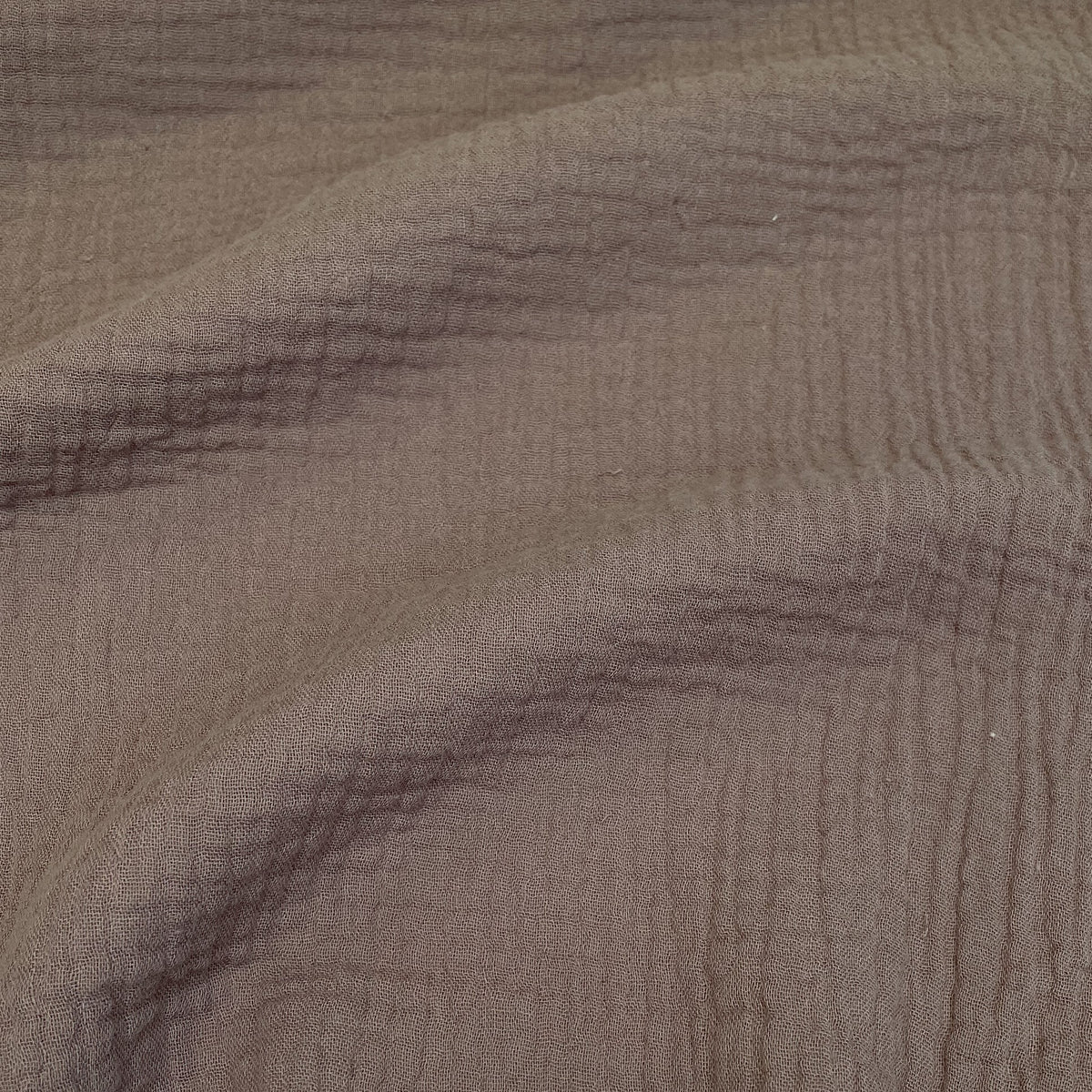 Crinkled Cotton Double Gauze Taupe — Fabric Spark