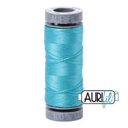 Aurifil Thread - 28wt 100% cotton  - small spool - 5005 Bright Turquoise