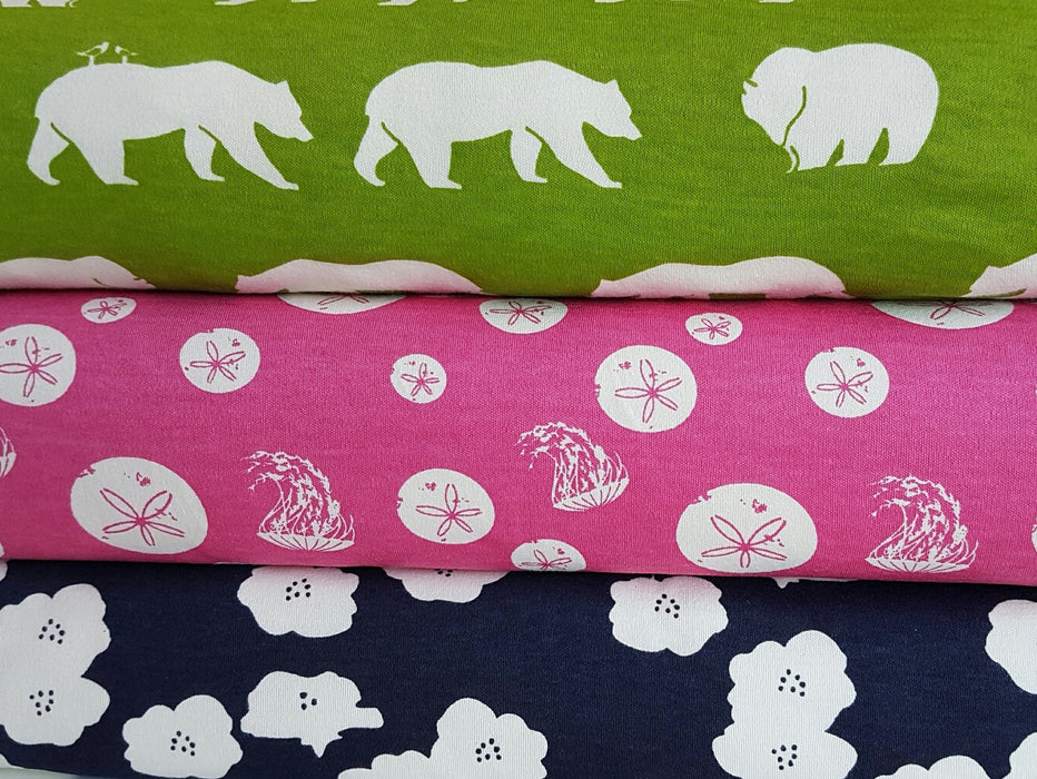 Jay Cin Designs Poppy Print Cotton Knit in Dusk