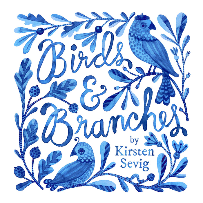 Birds and Branches Organic Cotton by Kirsten Sevig - Linnea