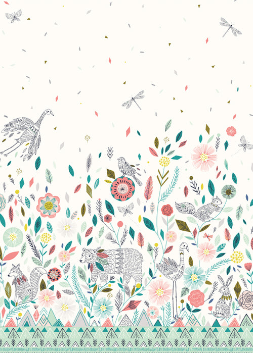 Dashwood Studios - Boho Meadow - Meadow Scene Border Print