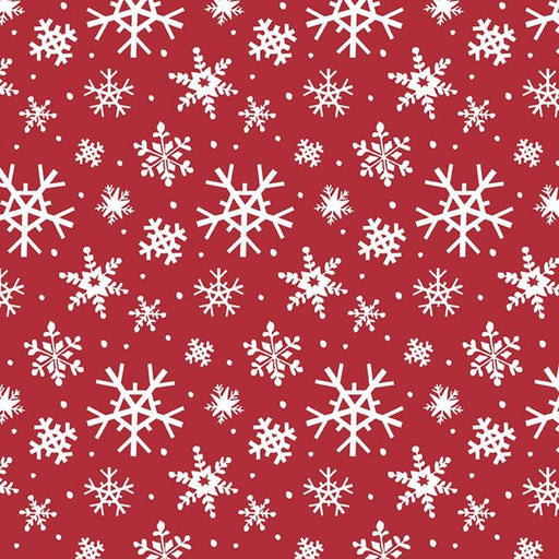 Christopher Thompson Holly Holiday for Riley Blake - Snowflakes in Red