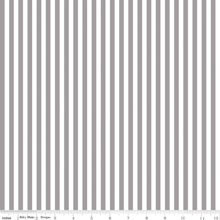 Riley Blake Stripes - 1/4 Inch in Grey