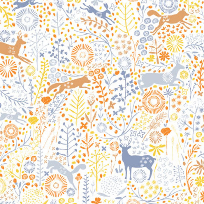 Camelot Fabrics - Meadow Haze by VIcky Yorke - Meadow Wildlife in Multi