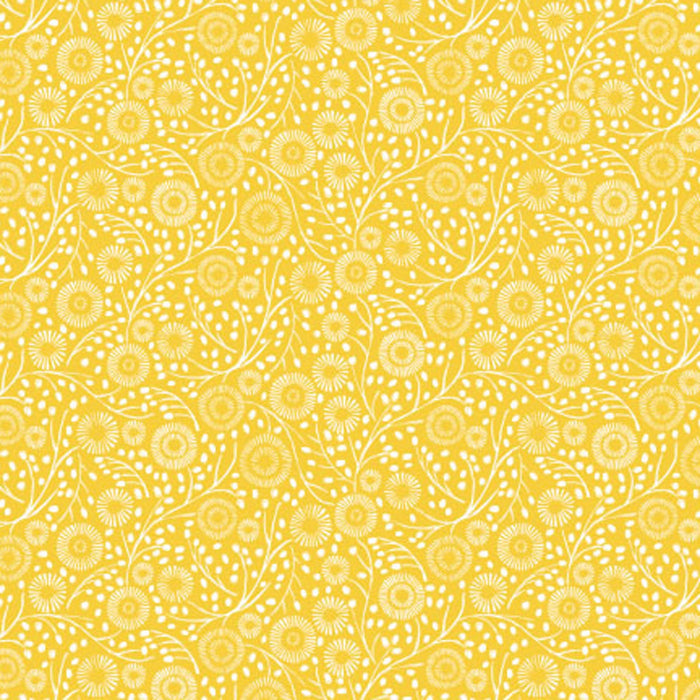 Camelot Fabrics - Meadow Haze by VIcky Yorke - Meadow Haze in Yellow